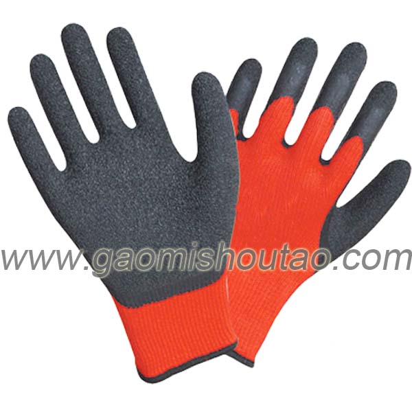 紅色大拇指全浸乳膠浸膠手套(圖1) 紅色大拇指全浸浸膠手套